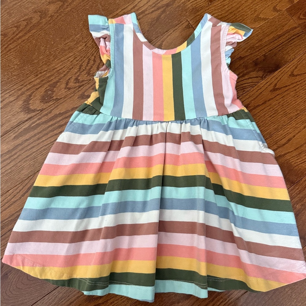 Hanna Andersson Colorful Striped Soft Skater Dress
